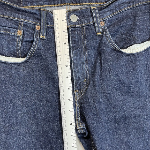 Levi's 514 Regular Fit Straight Leg Denim Jeans Mens 32x32 Modern Low Rise Dark - Picture 6 of 10